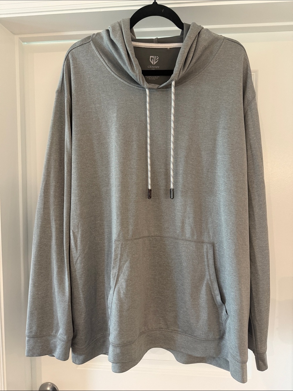 Graham Luxe Gray Men’s Hooded Pullover - size  3XL